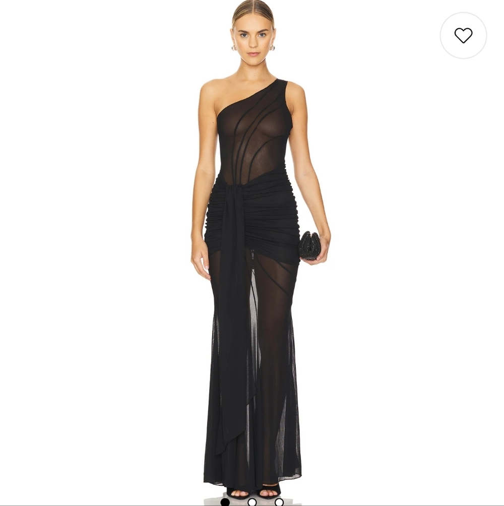NBD Calianna Gown Black Transparent sz XL